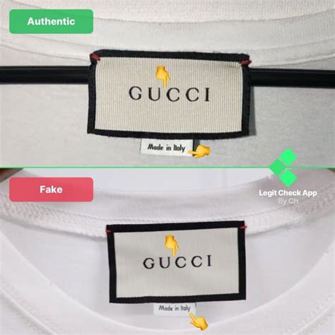 gucci tag fake vs real|Gucci t shirt authenticity check.